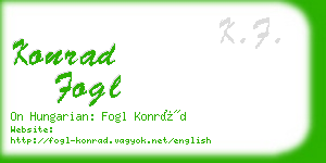 konrad fogl business card